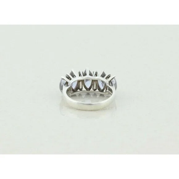 Sterling Silver Purple and White CZ Ring Size 7 1/4 - Picture 7 of 8